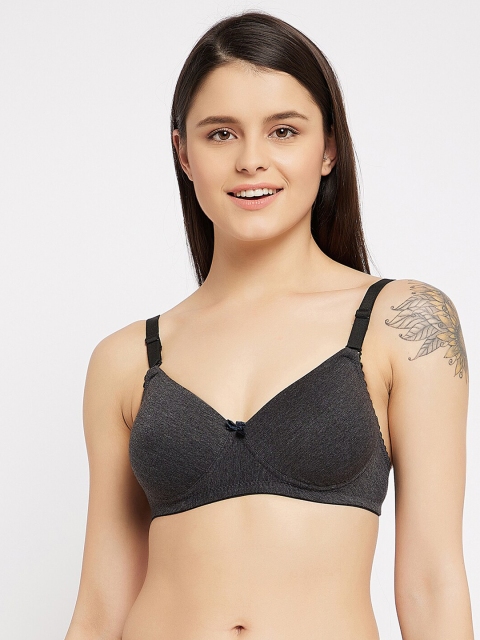 

Clovia Grey Push-Up Bra-Lightly Padded BR1394T0536E