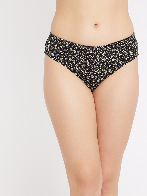 

Clovia Women Black & White Floral Printed Hipster Briefs