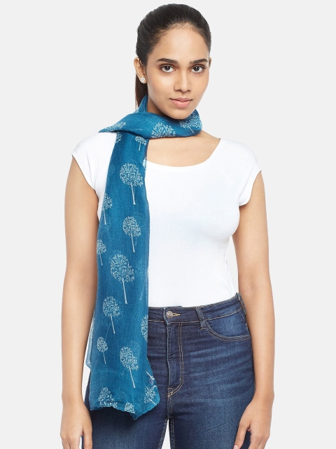 

Honey by Pantaloons Women Blue & White Printed Scarf