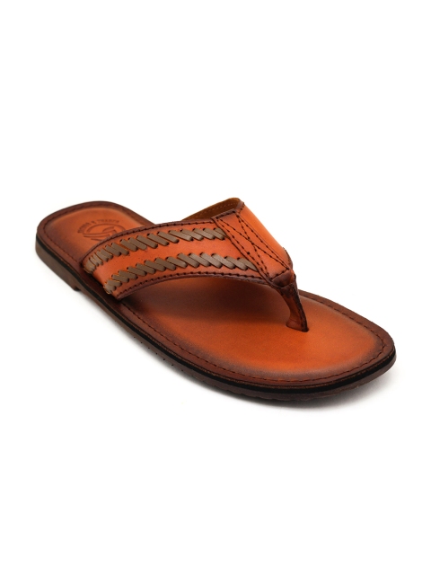 

TRENDS & TRADES Men Tan Brown Comfort Sandals