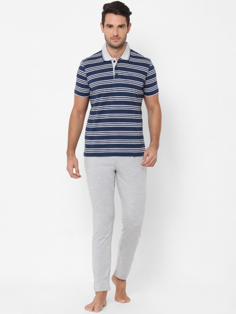 

Sweet Dreams Men Blue & White Striped Night suit