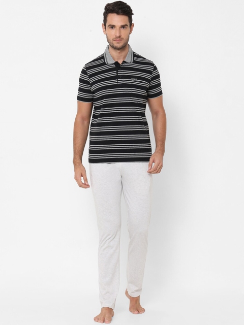 

Sweet Dreams Men Black & White Striped Night suit