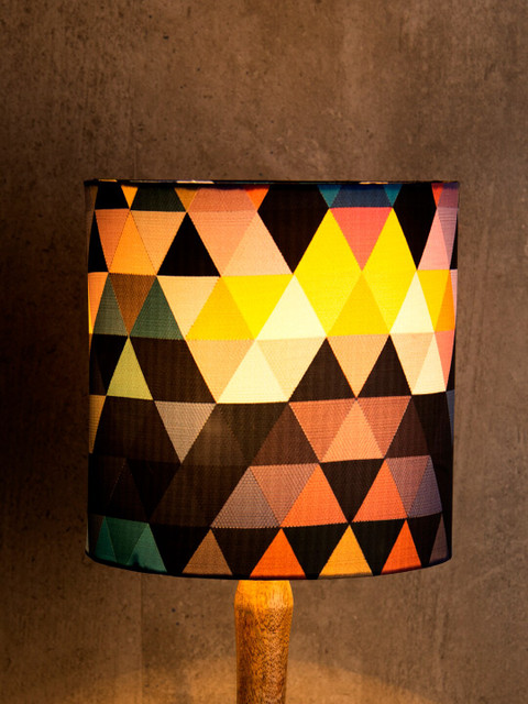 

green girgit Purple & Yellow Printed Fabric Contemporary Table Lamp Shade
