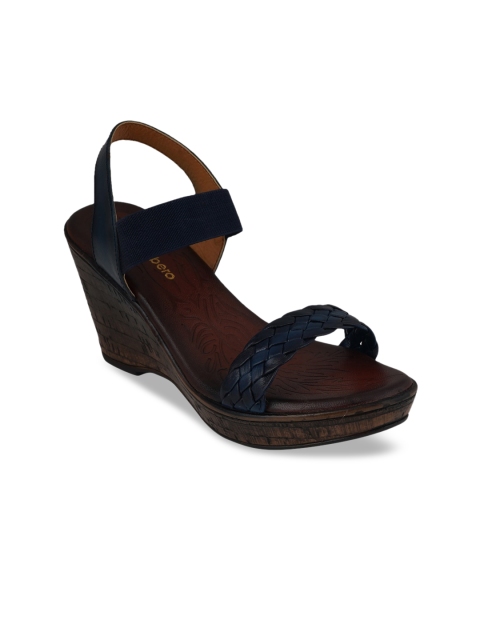 

pelle albero Women Blue Wedge Sandals