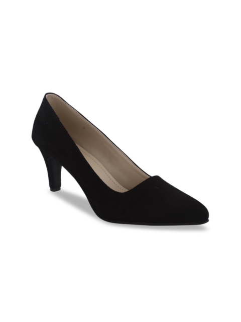 

pelle albero Black Suede Kitten Pumps