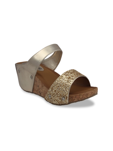 

pelle albero Gold-Toned Embellished Wedge Heels