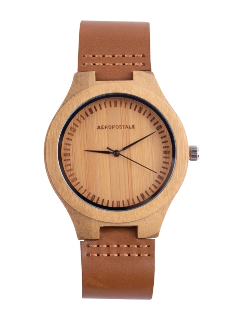 

Aeropostale Unisex Brown Dial & Brown Leather Straps Analogue Watch