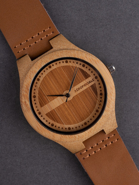 

Aeropostale Unisex Brown Patterned Dial & Leather Straps Analogue Watch AERO_AW_WO_W1