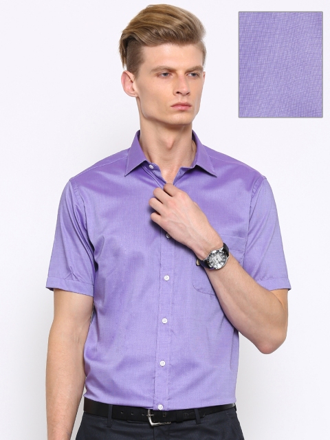 

Arrow Men Purple Regular Fit Self-Design Formal Shirt