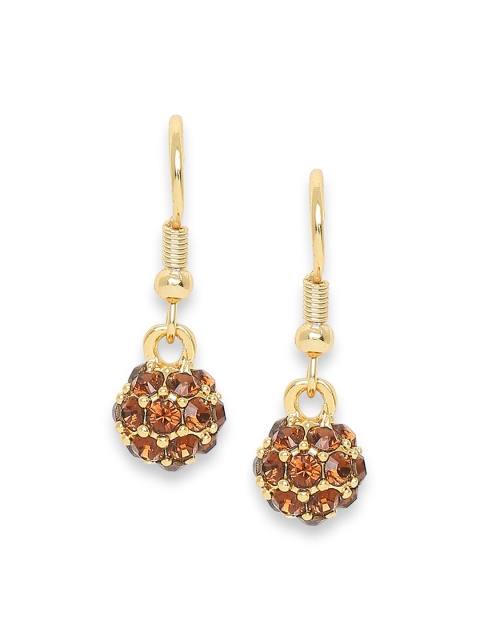 

Mahi Brown Contemporary Drop Earrings