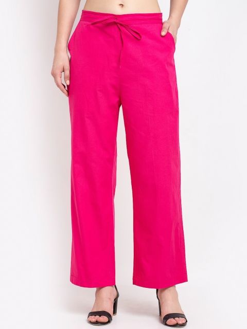 

GRACIT Women Pink Loose Fit Trousers