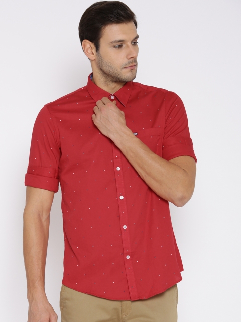 

Arrow Sport Men Red Slim Fit Printed Casual Shirt