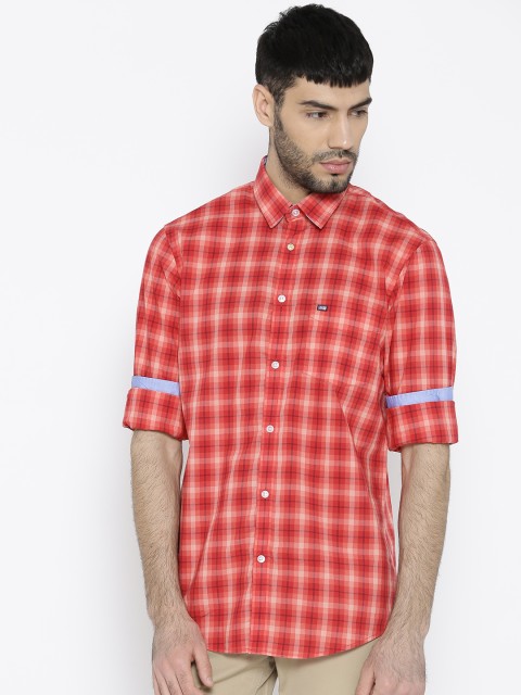

Arrow Sport Men Red Slim Fit Checked Casual Shirt
