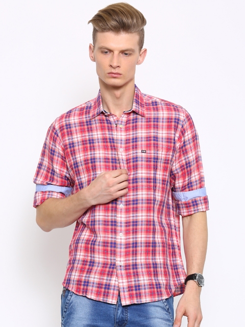 

Arrow Sport Men Pink Regular Fit Checked Casual Shirt