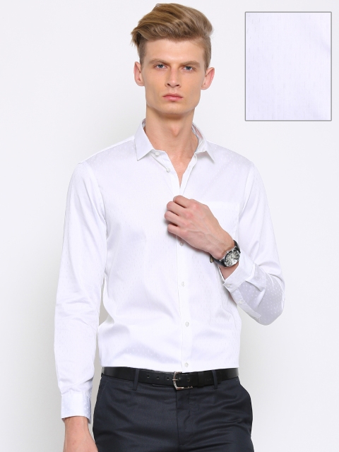

Arrow New York Men White Slim Fit Self-Design Formal Shirt