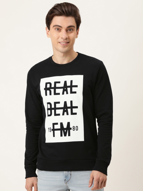 

Flying Machine Men Black Printed Sweatshirt