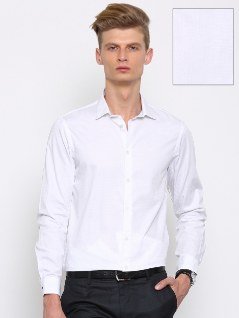 

Arrow New York Men White Slim Fit Self-Design Formal Shirt