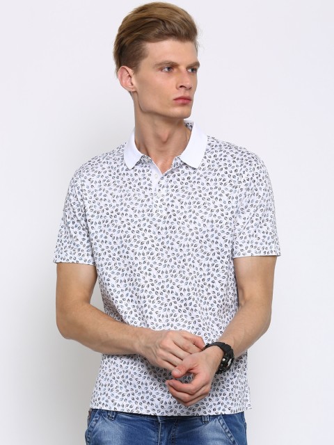 

Arrow Men White Printed Polo T-shirt