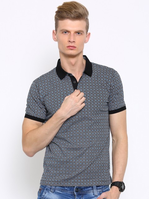 

Arrow Men Black Printed Polo T-shirt