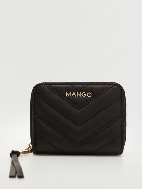 

MANGO Black Quilted Coin Purse