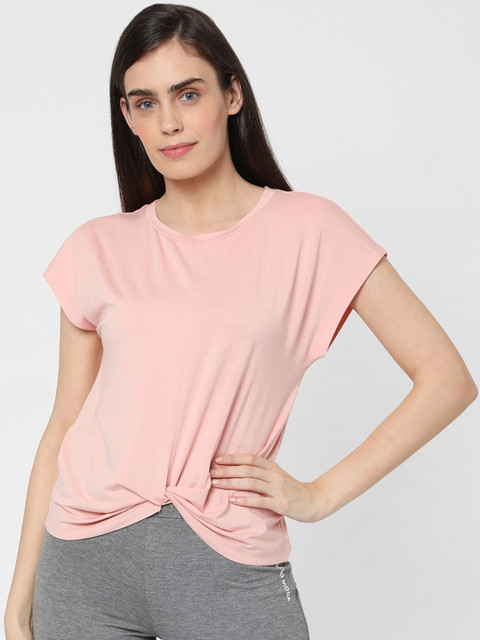 

Vero Moda Women Pink Solid Lounge T-shirt