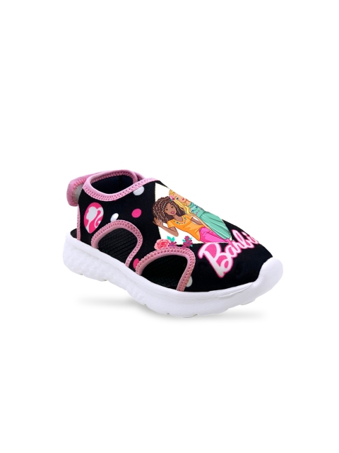 

KazarMax Girls Black & Pink Barbie Shoe-Style Sandals