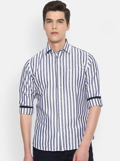 

Van Heusen Sport Men Grey Slim Fit Opaque Striped Casual Shirt