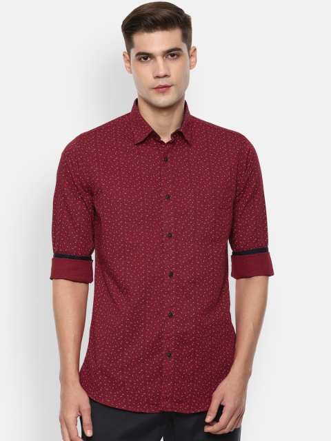 

Van Heusen Sport Men Maroon Slim Fit Floral Opaque Printed Casual Shirt