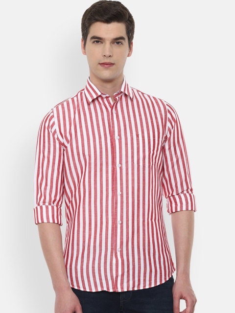 

Van Heusen Sport Men Pink Slim Fit Opaque Striped Casual Shirt