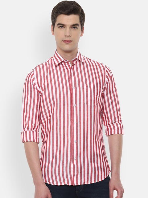 

Van Heusen Sport Men Pink Slim Fit Opaque Striped Casual Shirt