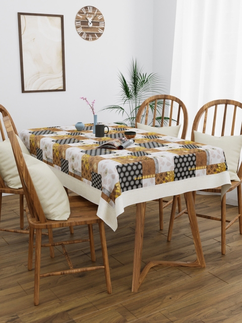 

Clasiko Black & Brown Geometric Printed 4-Seater Rectangle Table Cover