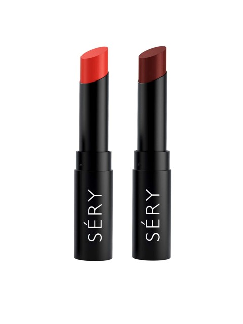 

SERY Set of 2 Capture D'Matte Long Lasting Lip Colors - Fuschia Fun & Crimson Chic, Orange