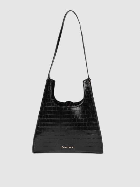 

Fastrack Black Textured Shoulder Bag