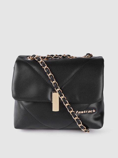 

Fastrack Black Solid Sling Bag