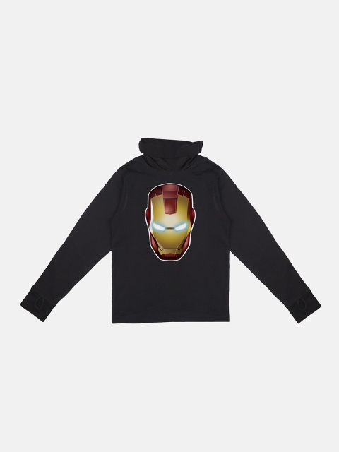 

Marvel by Wear Your Mind Boys Black Avengers Printed T-shirt
