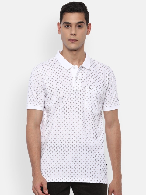 

Van Heusen Sport Men White Printed Polo Collar Pockets T-shirt