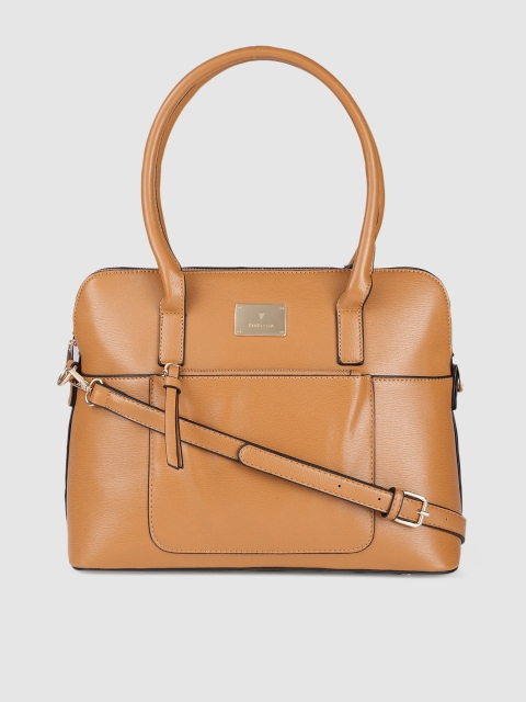 

Van Heusen Yellow PU Structured Handheld Bag