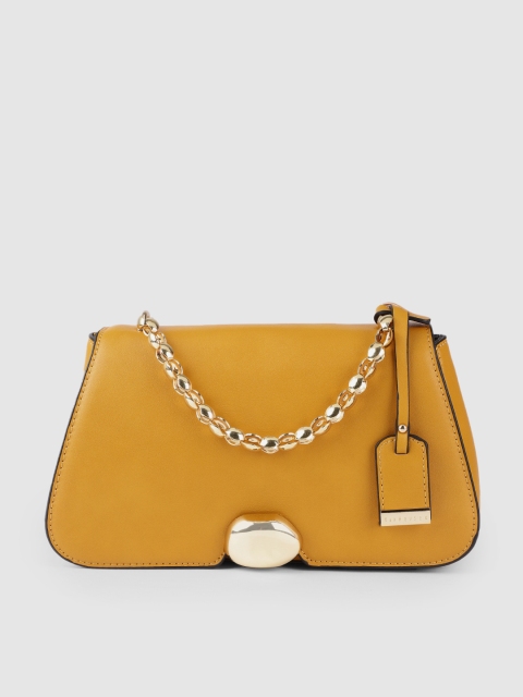 

Van Heusen Mustard Yellow Structured Sling Bag