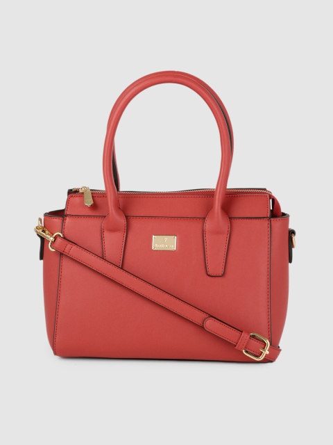 

Van Heusen Red Solid Structured Handheld Bag
