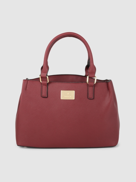 

Van Heusen Maroon Solid Structured Handheld Bag