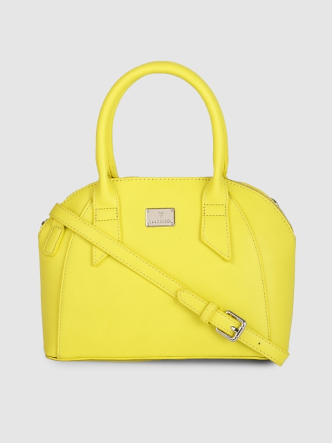 

Van Heusen Yellow Solid Handheld Bag