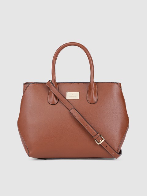 

Van Heusen Brown PU Structured Handheld Bag