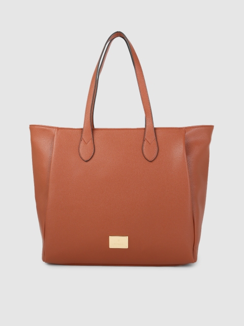 

Van Heusen Rust Orange Solid Structured Shoulder Bag
