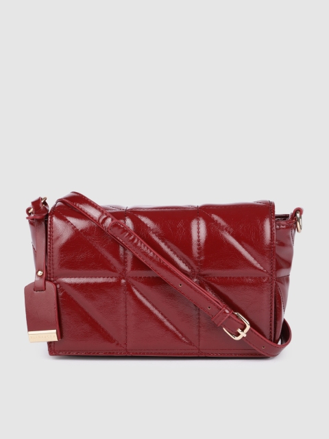 

Van Heusen Red Textured PU Structured Sling Bag