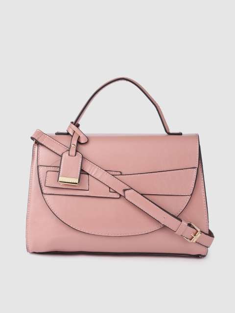 

Van Heusen Women Pink Solid Structured Satchel