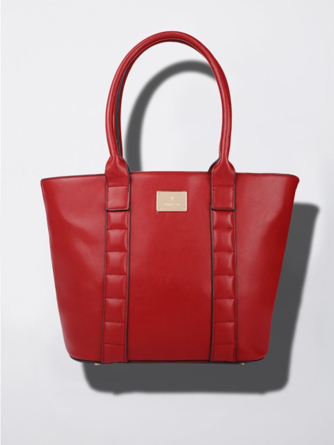 

Van Heusen Red Solid Structured Oversized Shoulder Bag