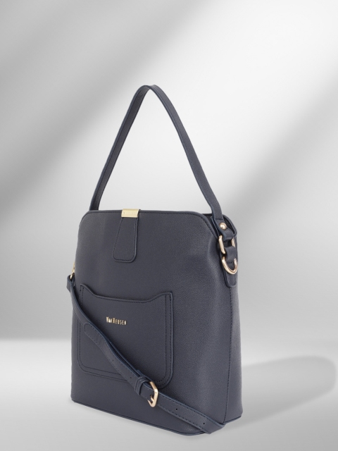 

Van Heusen Navy Blue PU Structured Shoulder Bag