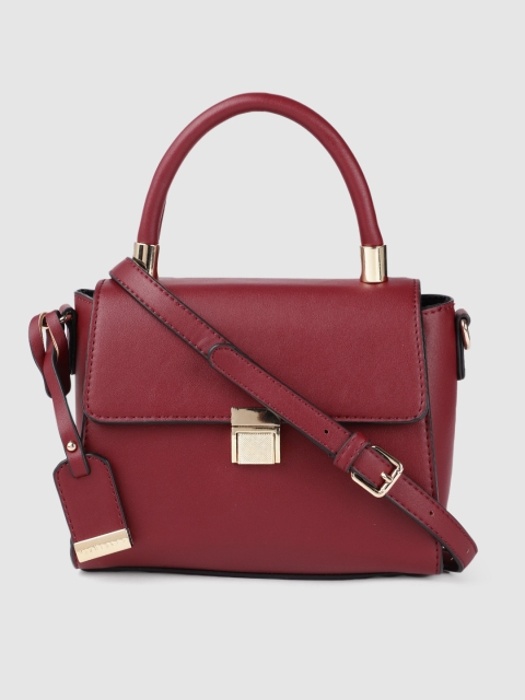 

Van Heusen Maroon Solid Structured Satchel