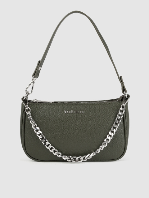 

Van Heusen Green Structured Handheld Bag