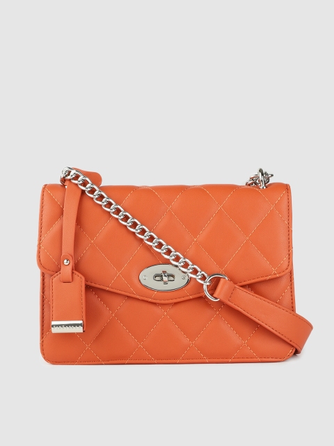 

Van Heusen Coral Solid PU Regular Structured Sling Bag with Quilted